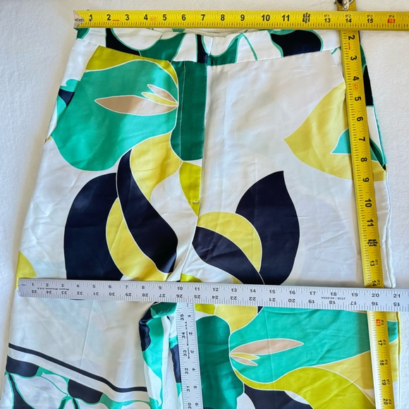 ZARA Botanical Wide Leg Pants White Size medium New With Tags. #12 - Picture 8 of 15